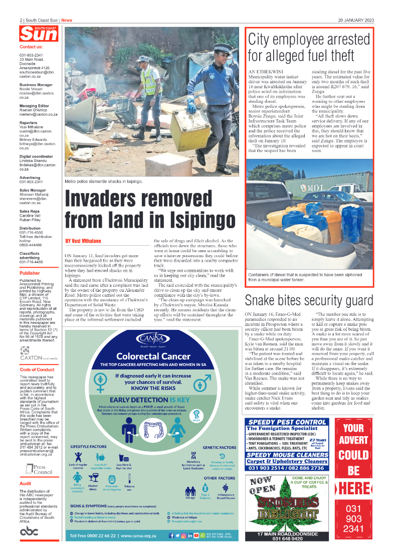 South Coast Sun 20 January 2023 page 2