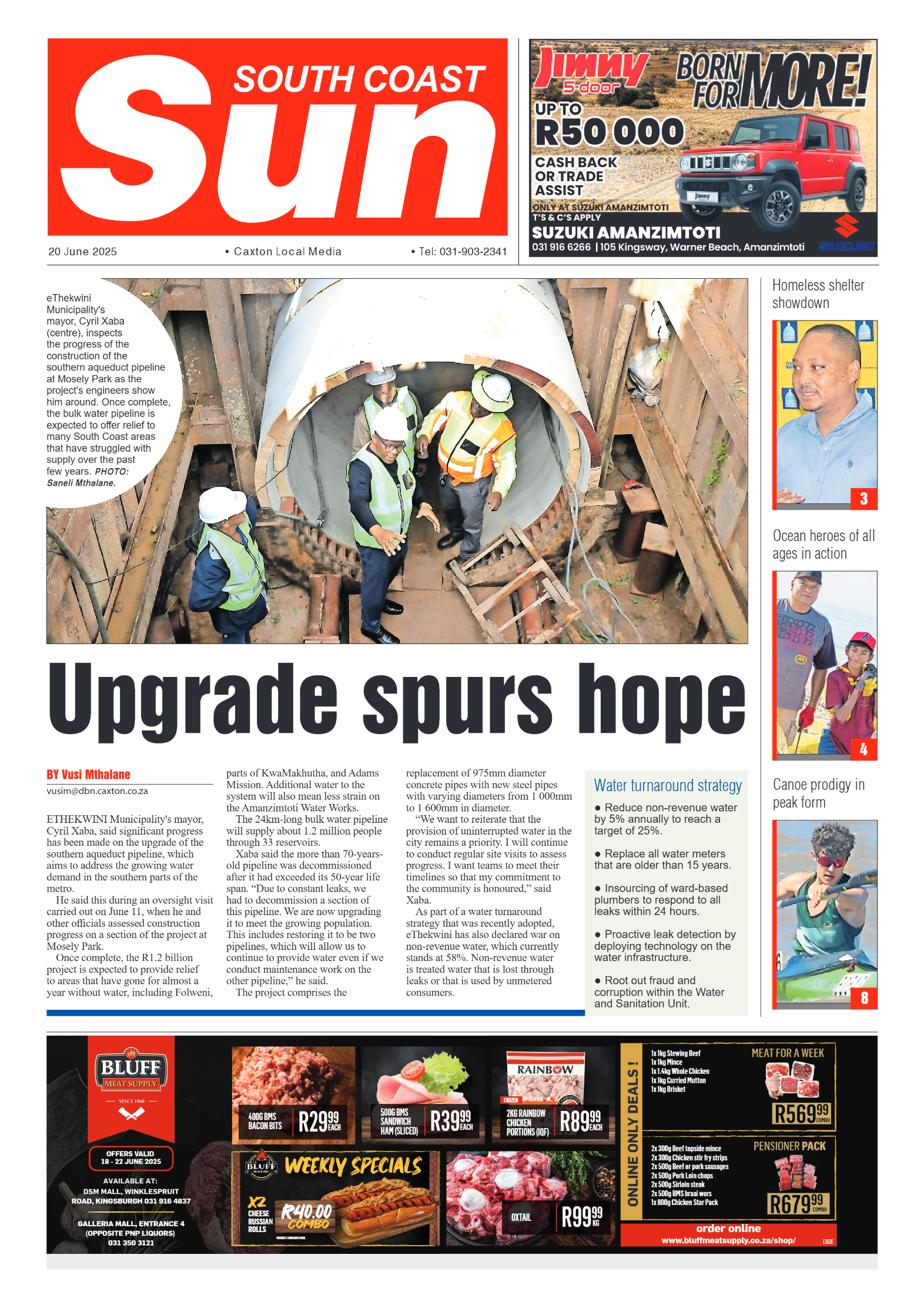 South Coast Sun 20 June 2025 page 1