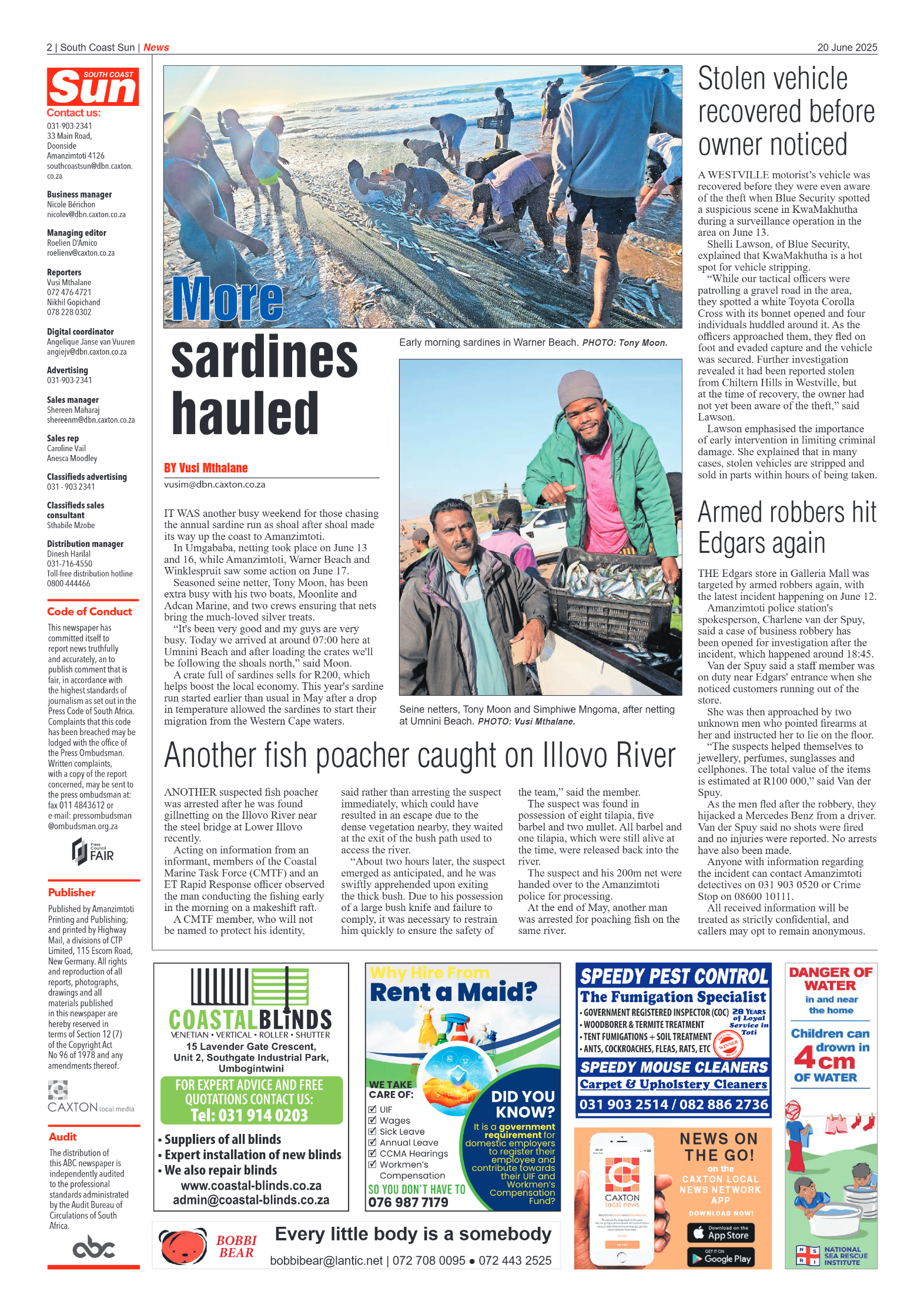 South Coast Sun 20 June 2025 page 2