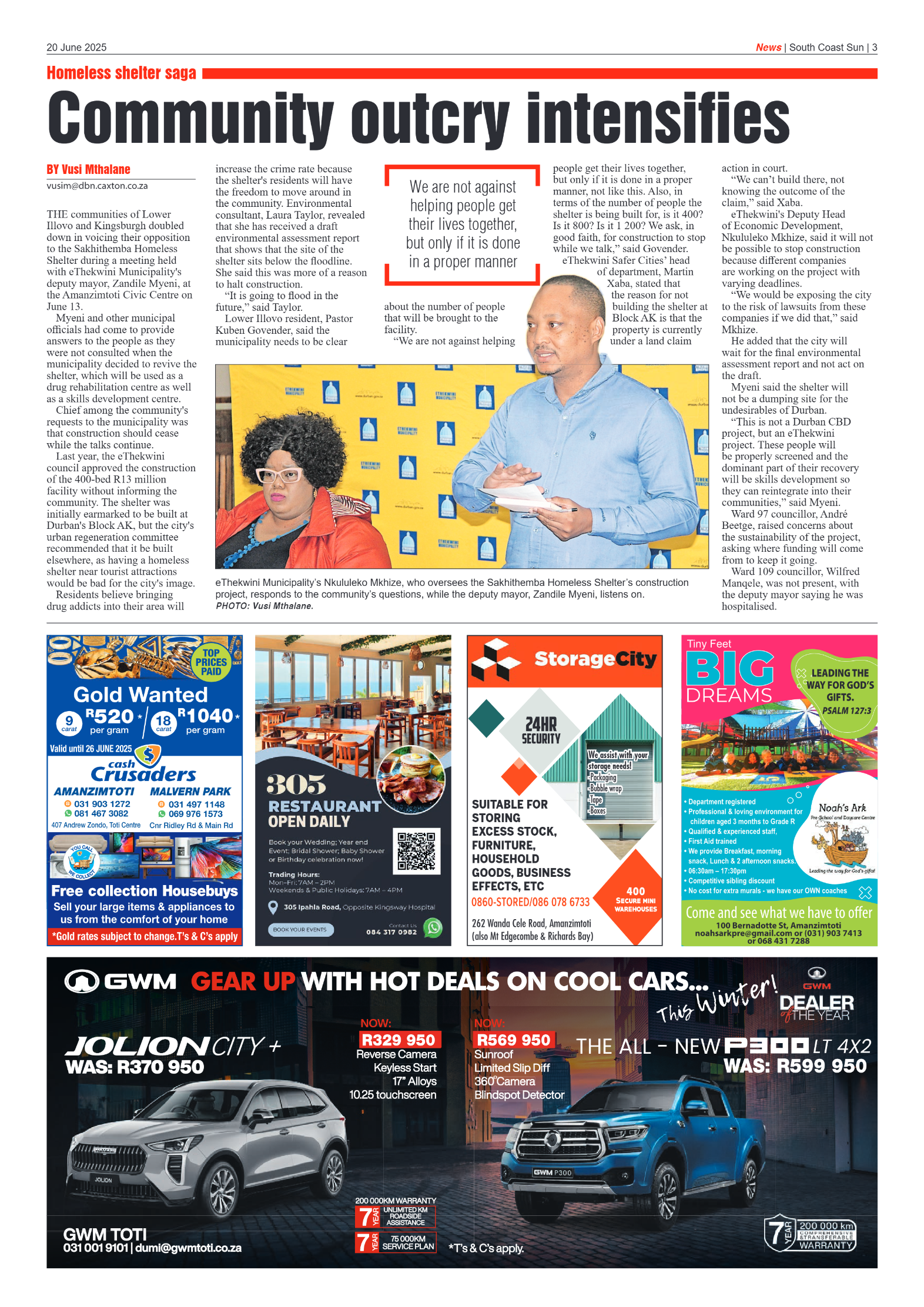 South Coast Sun 20 June 2025 page 3