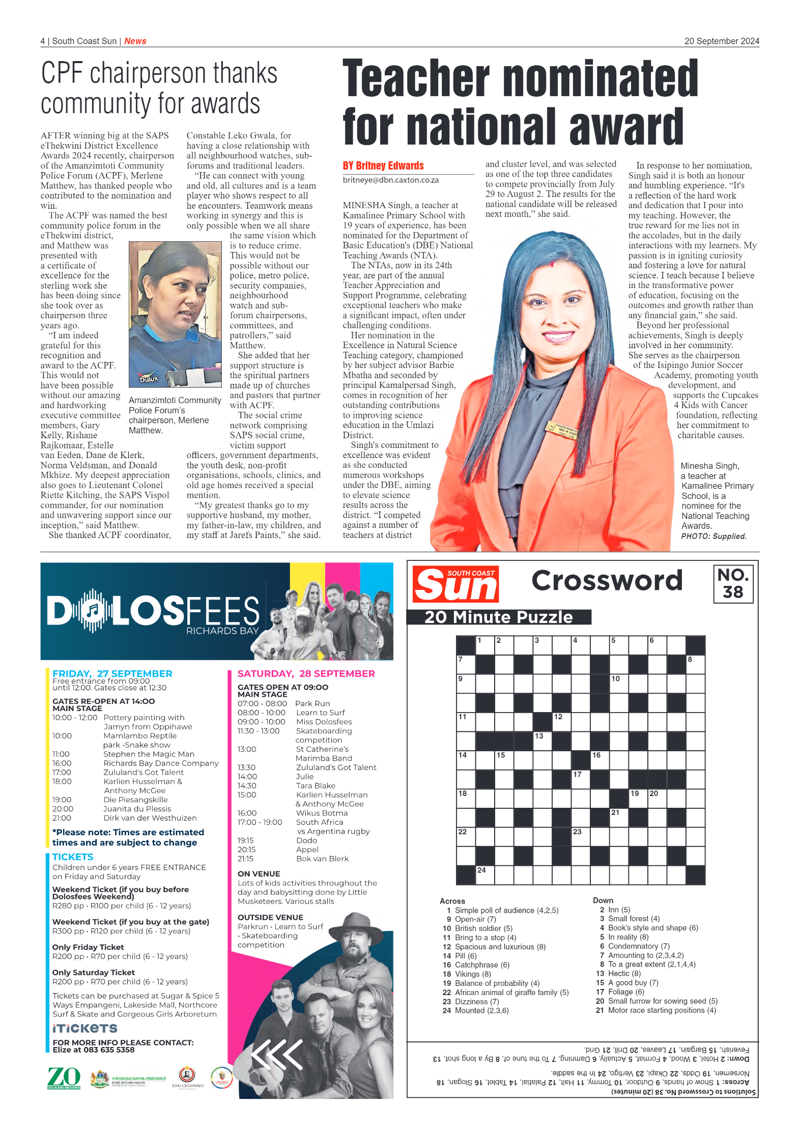 South Coast Sun 20 September 2024 page 4
