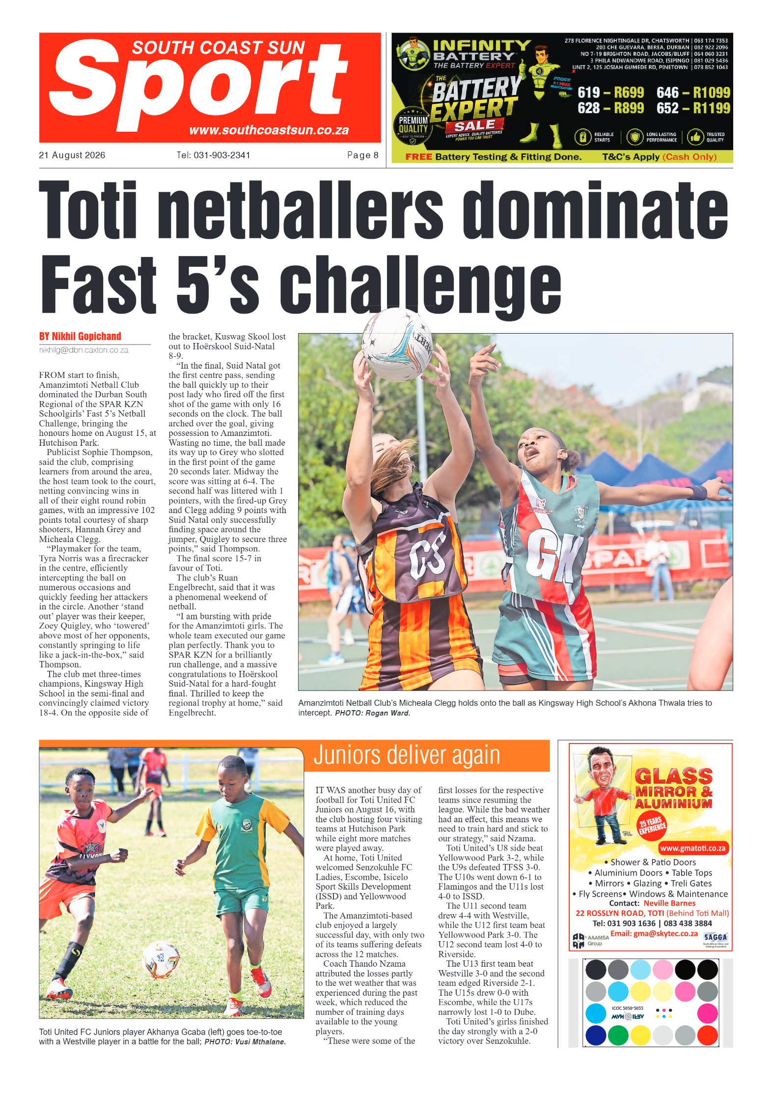 South Coast Sun 21 August 2026 page 8