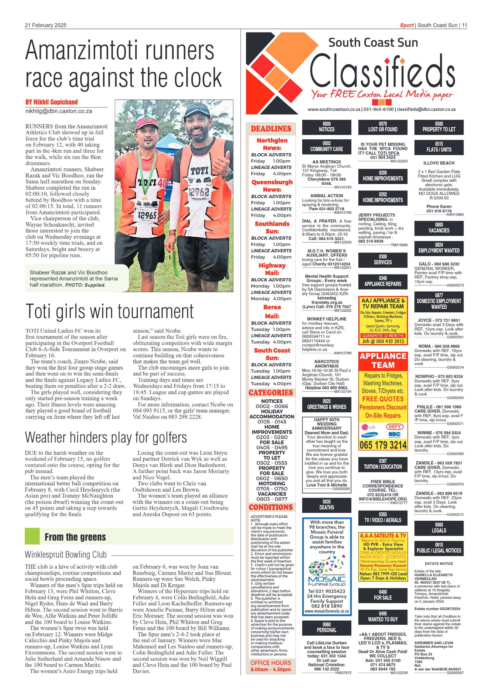 South Coast Sun 21 February 2025 page 11