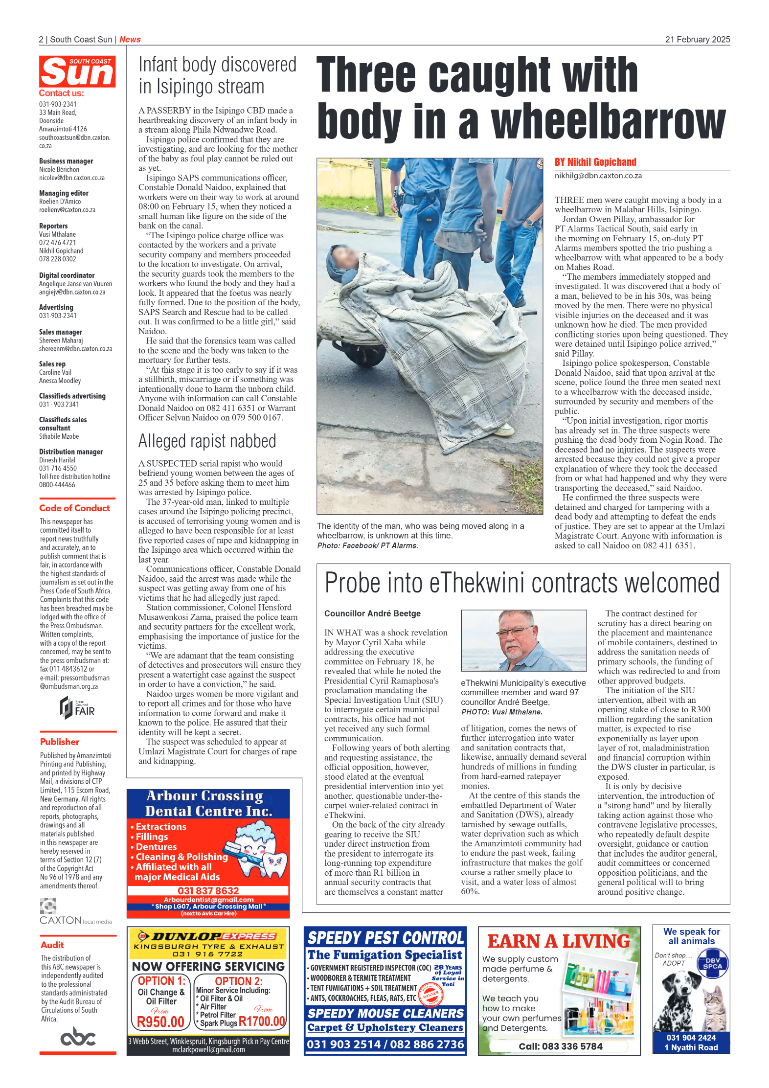 South Coast Sun 21 February 2025 page 2