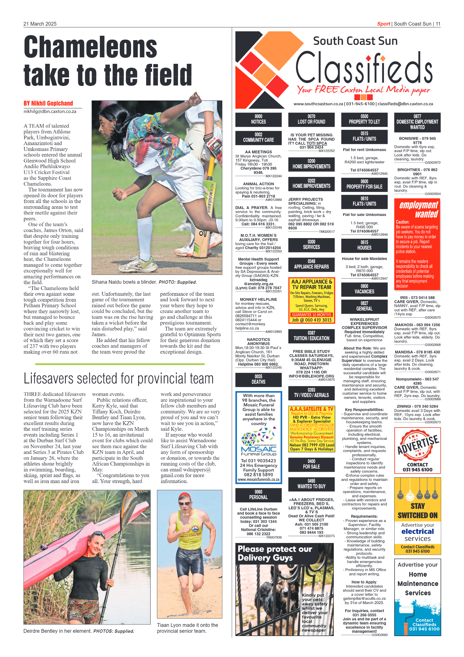 South Coast Sun 21 March 2025 page 11