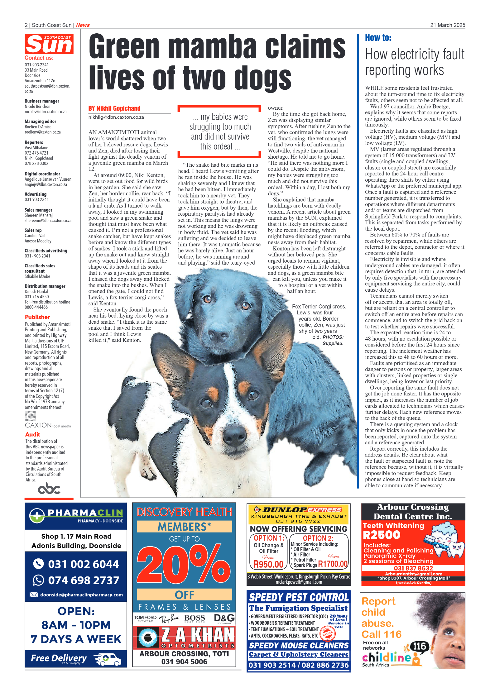 South Coast Sun 21 March 2025 page 2