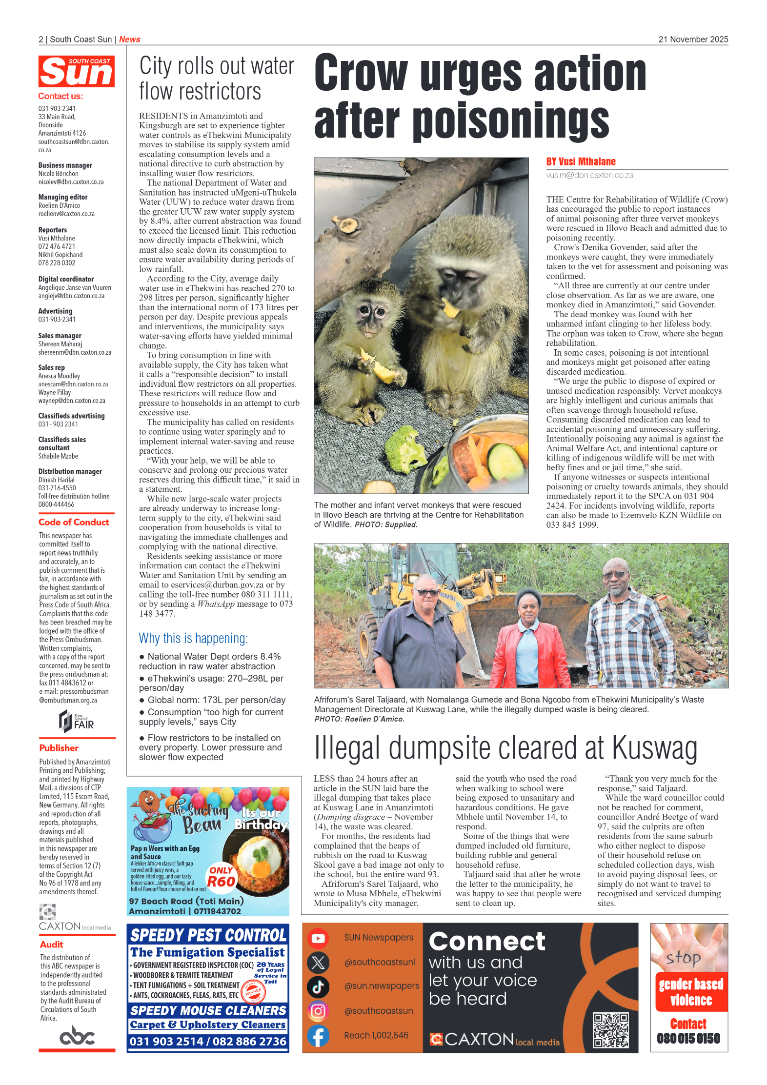 South Coast Sun 21 November 2025 page 2