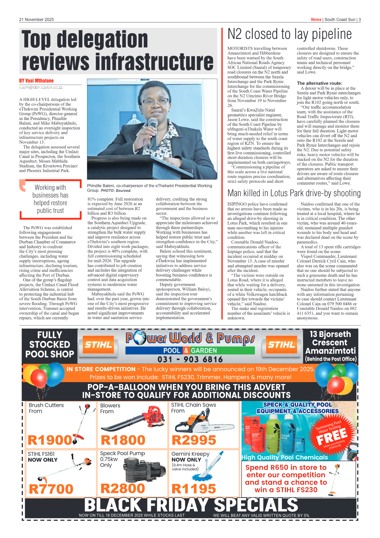 South Coast Sun 21 November 2025 page 3