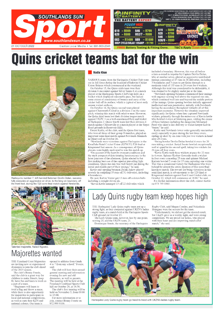Southlands Sun 21 October 2022 page 12