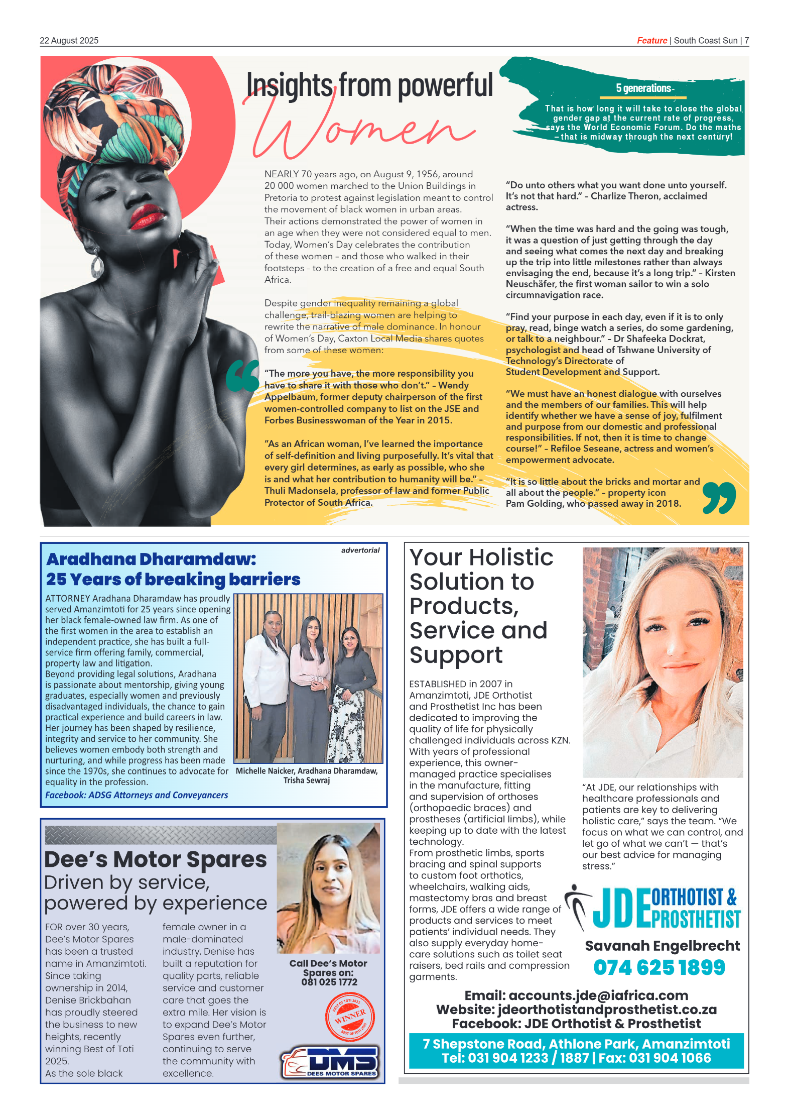 South Coast Sun 22 August 2025 page 7