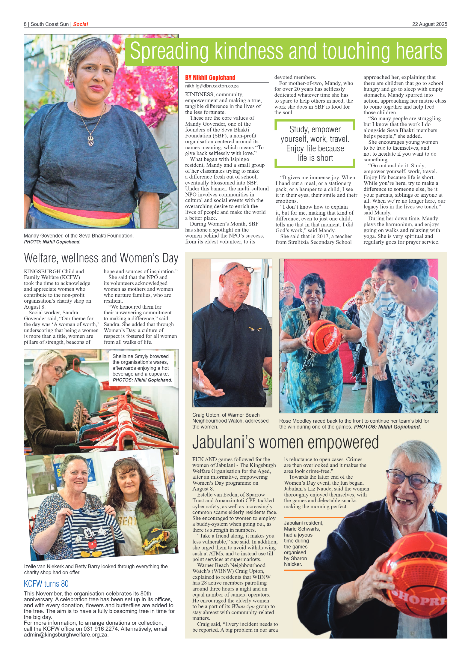 South Coast Sun 22 August 2025 page 8