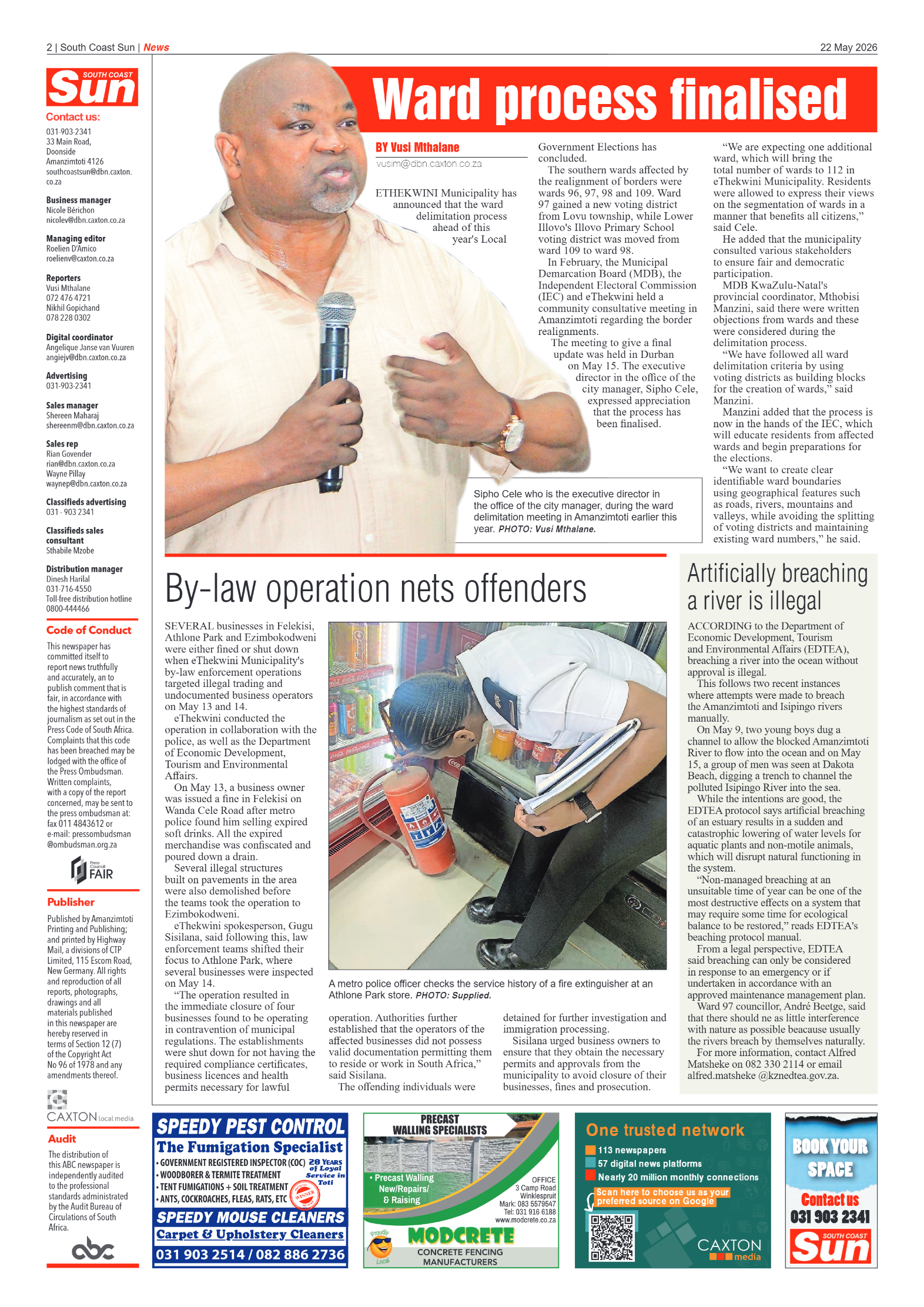 South Coast Sun 22 May 2026 page 2
