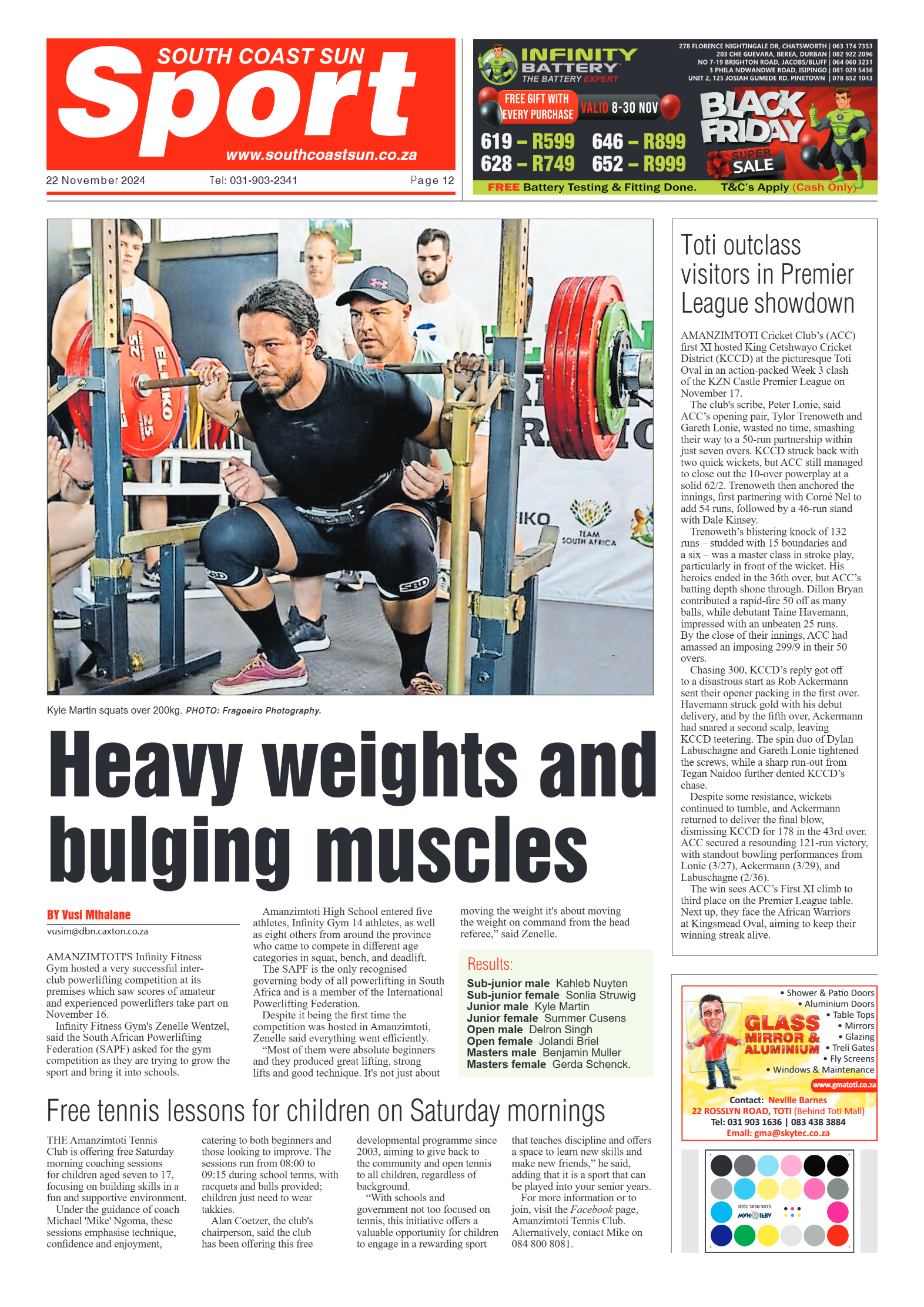 South Coast Sun 22 November 2024 page 12