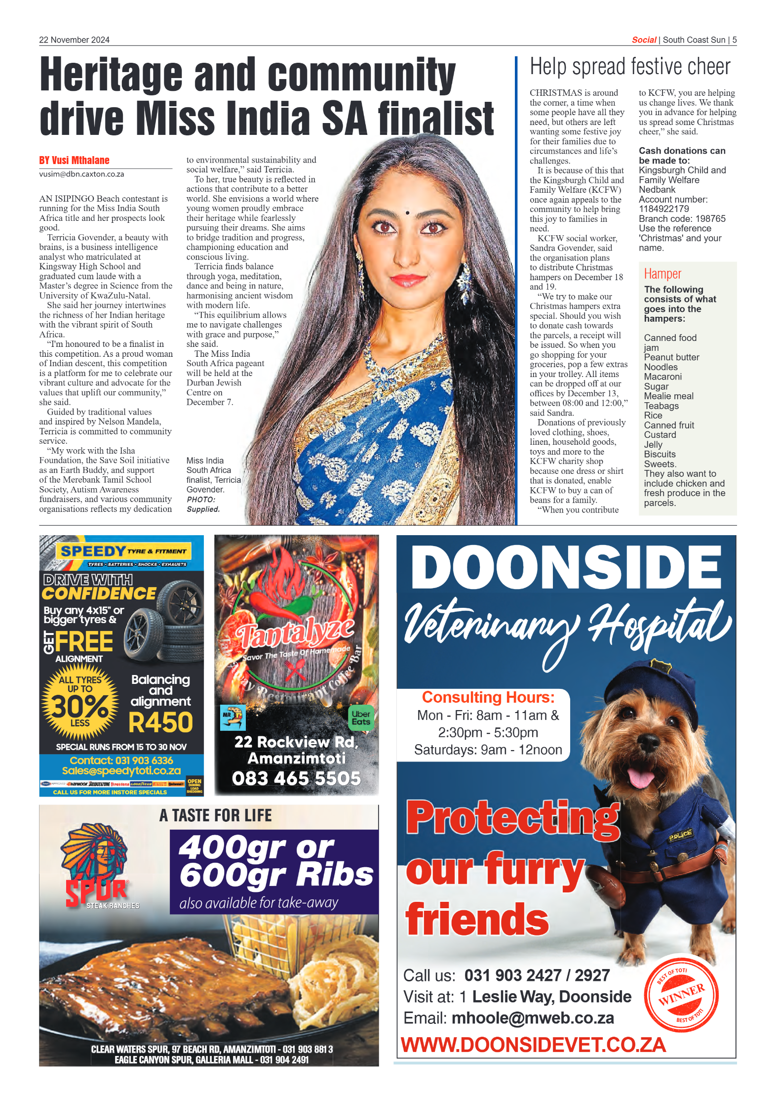 South Coast Sun 22 November 2024 page 5