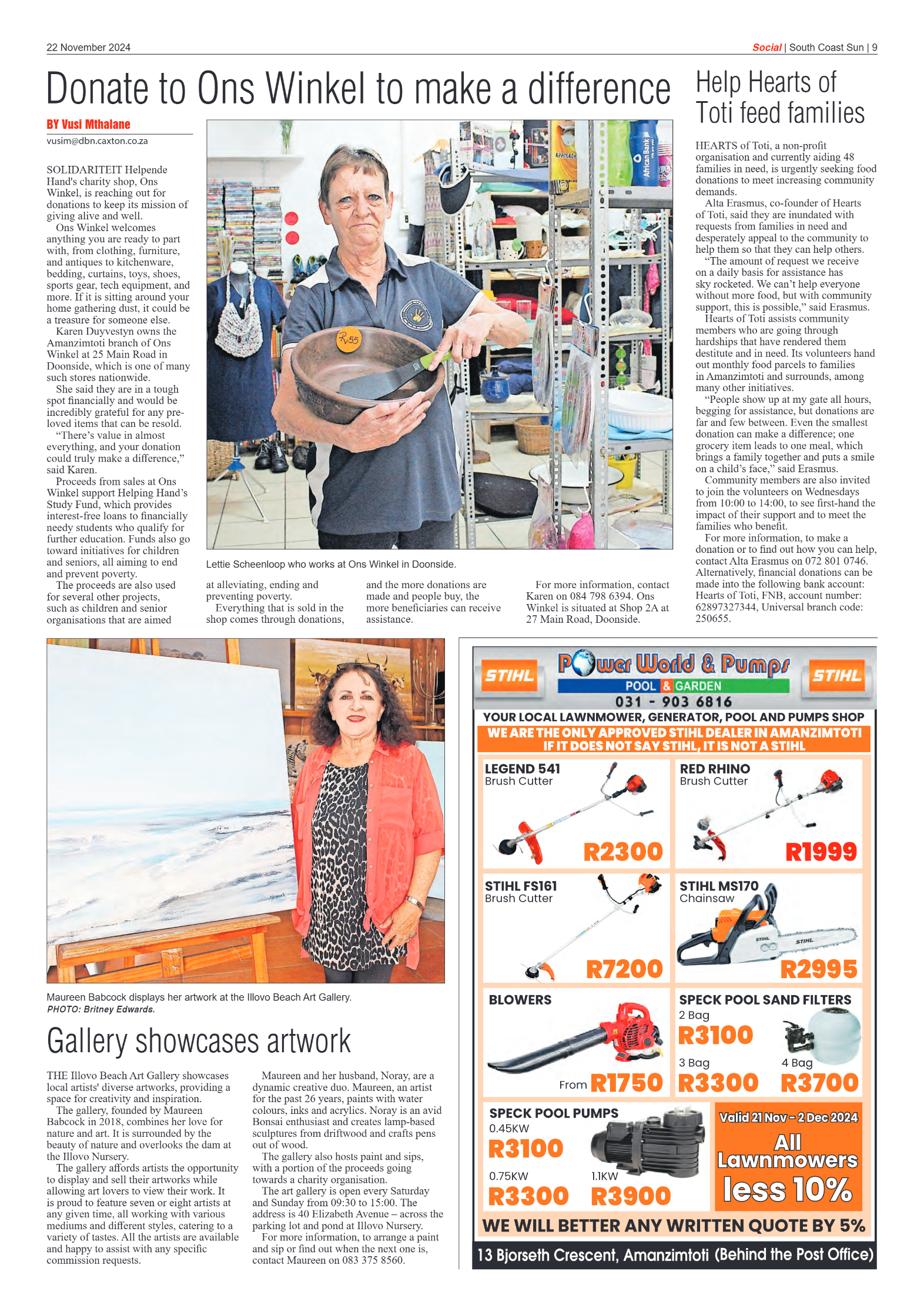 South Coast Sun 22 November 2024 page 9