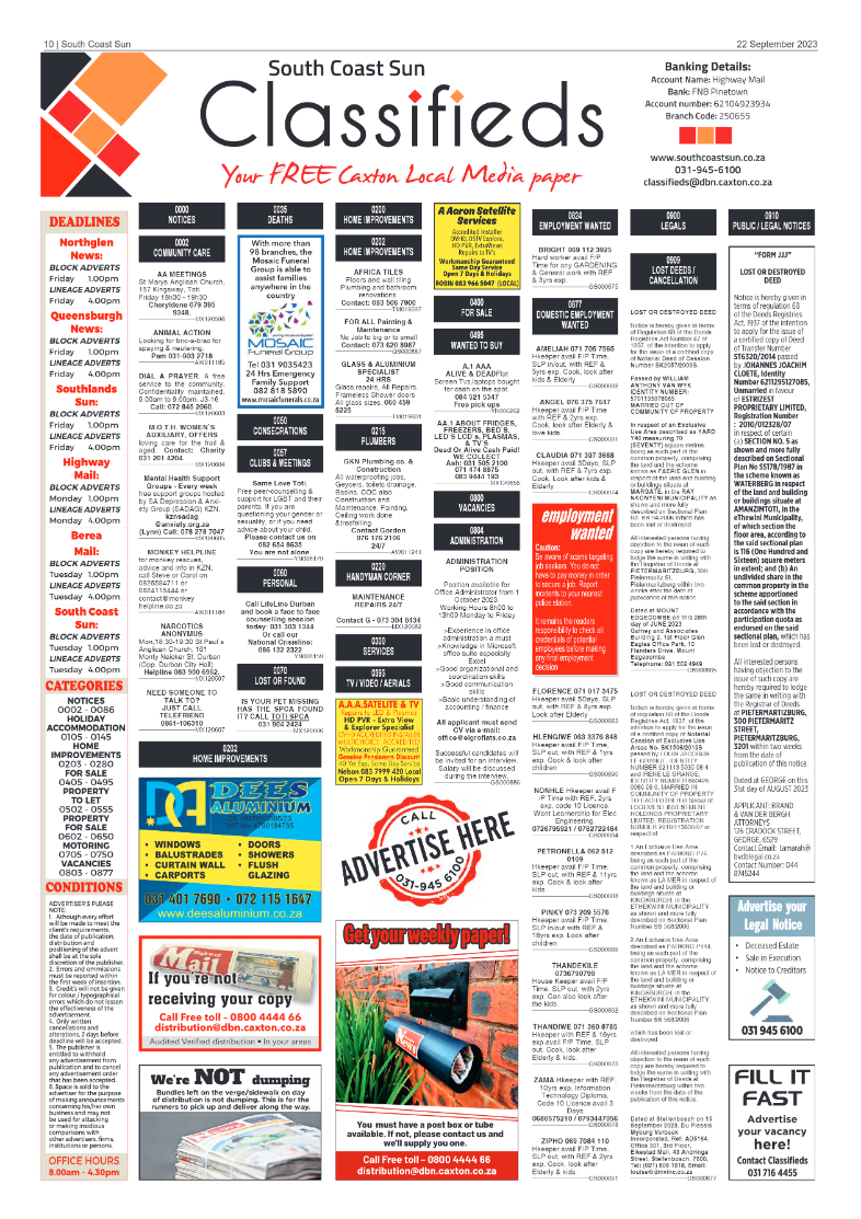 South Coast Sun 22 September 2023 page 10