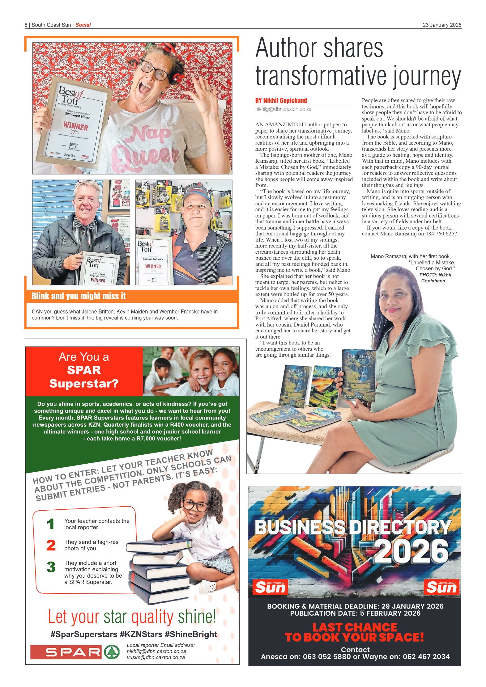 South Coast Sun 23 January 2026 page 6