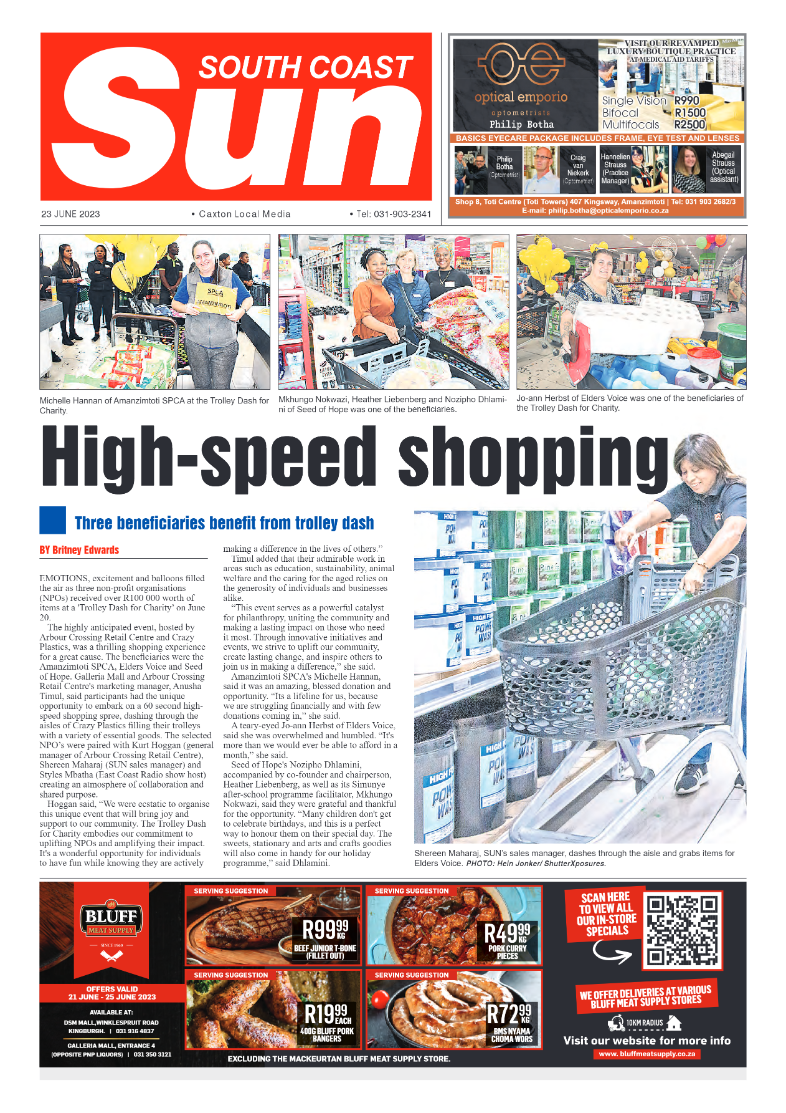 South Coast Sun 23 June 2023 page 1