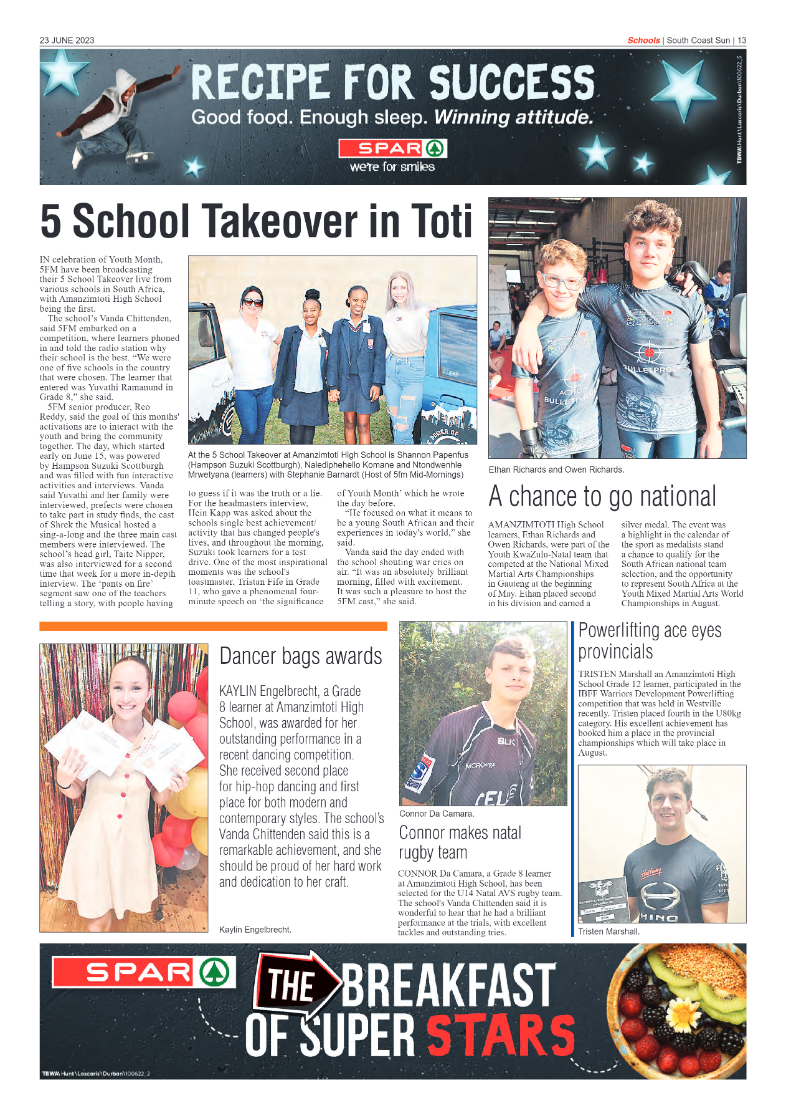 South Coast Sun 23 June 2023 page 13