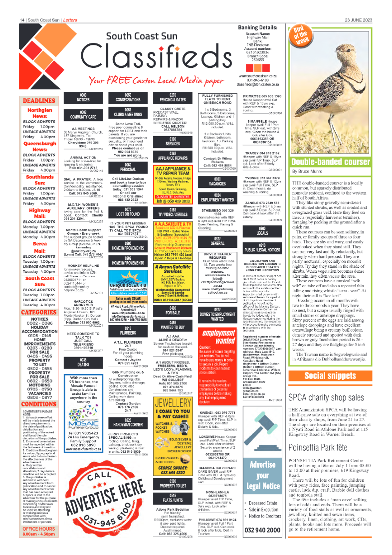 South Coast Sun 23 June 2023 page 14