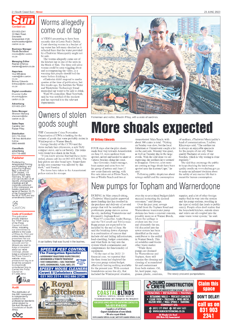 South Coast Sun 23 June 2023 page 2