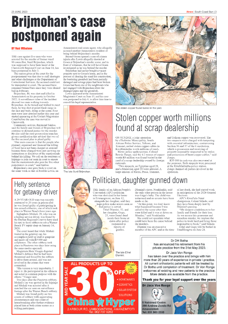 South Coast Sun 23 June 2023 page 3