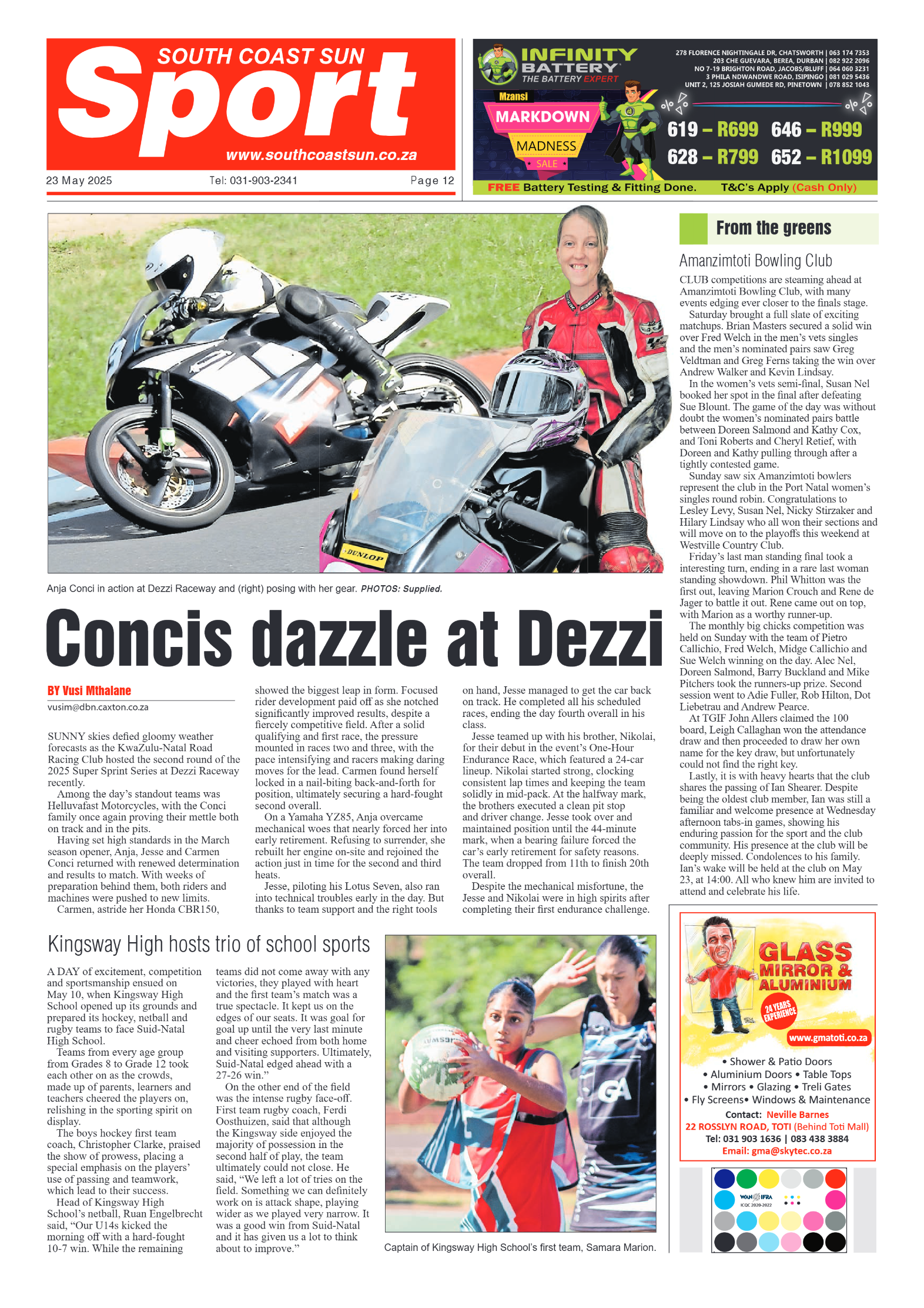 South Coast Sun 23 May 2025 page 12