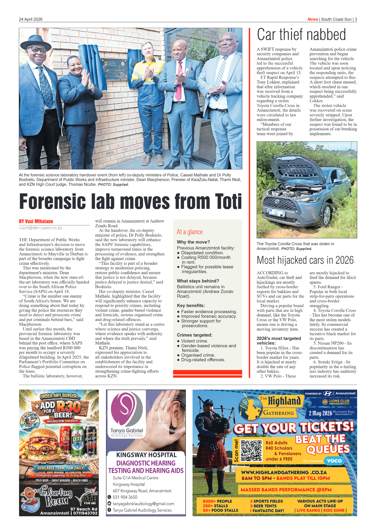 South Coast Sun 24 April 2026 page 3