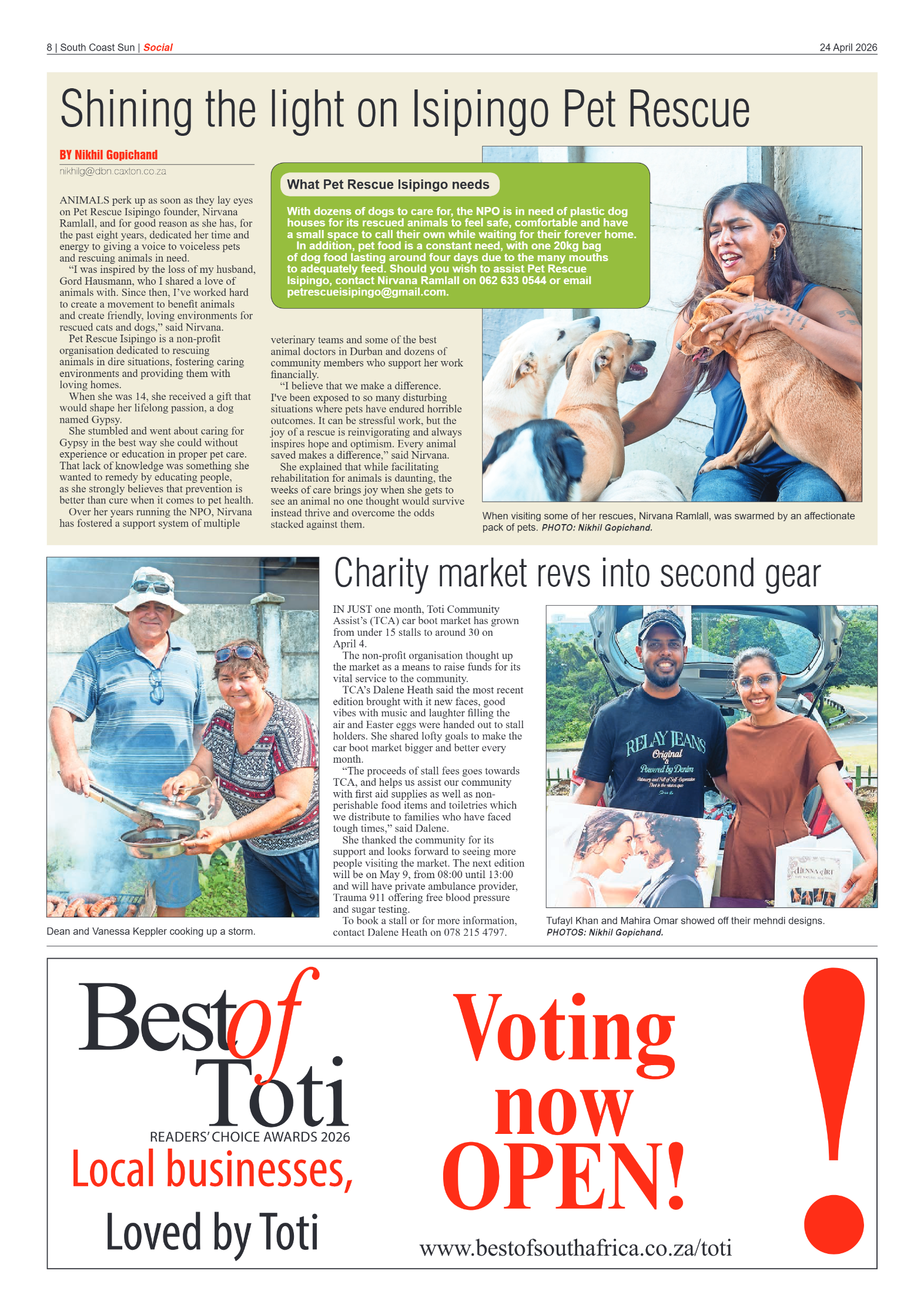 South Coast Sun 24 April 2026 page 8