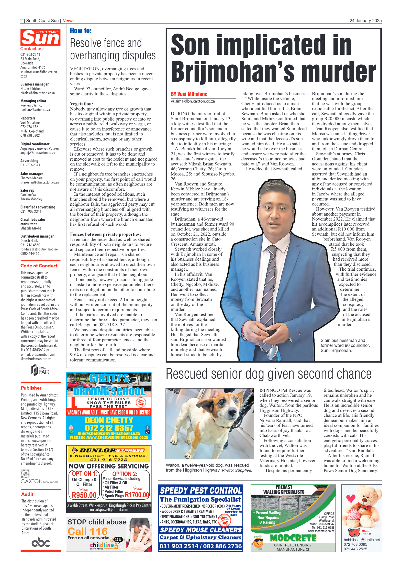 South Coast Sun 24 January 2025 page 2