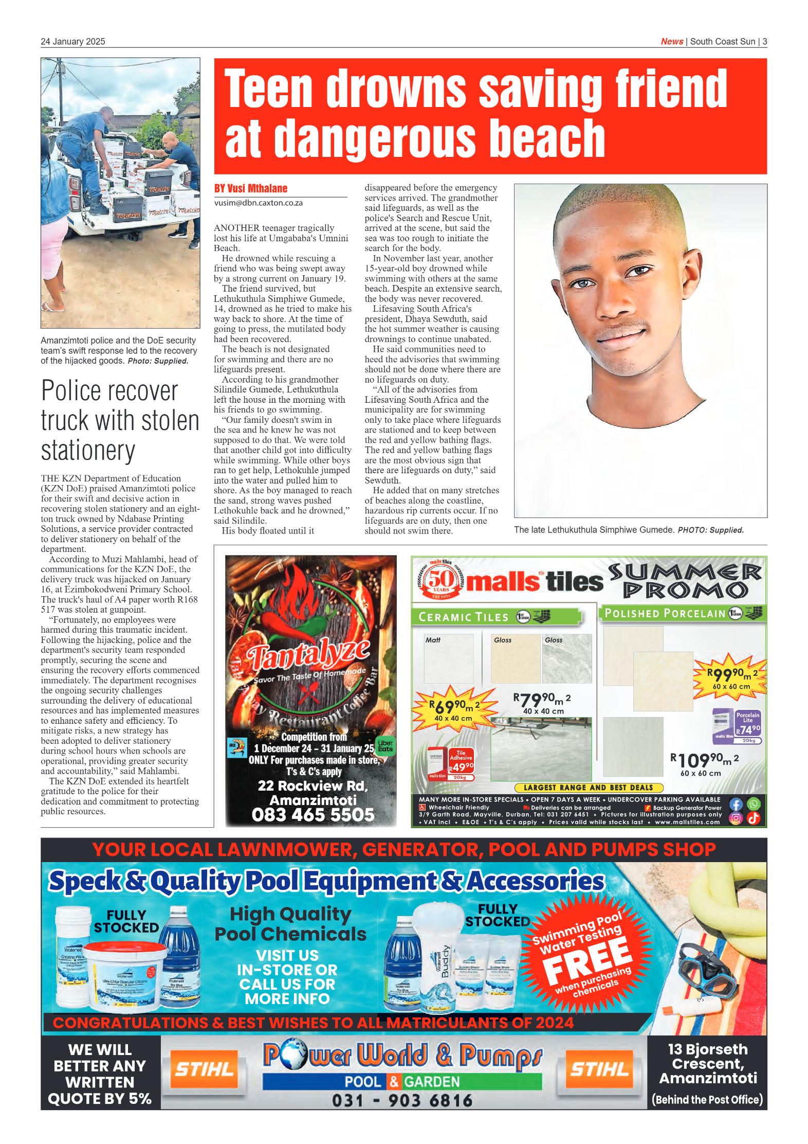 South Coast Sun 24 January 2025 page 3