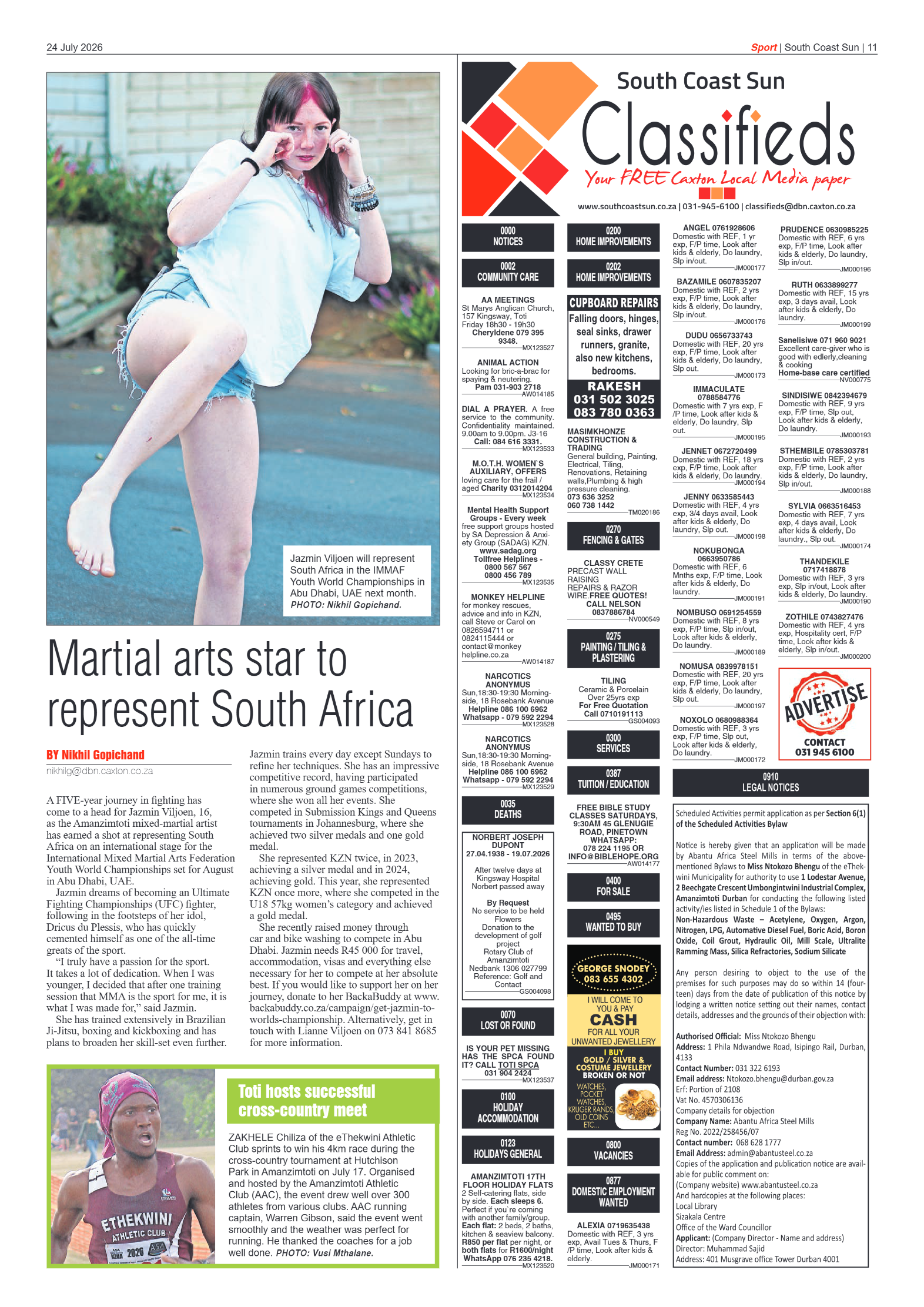 South Coast Sun 24 July 2026 page 11