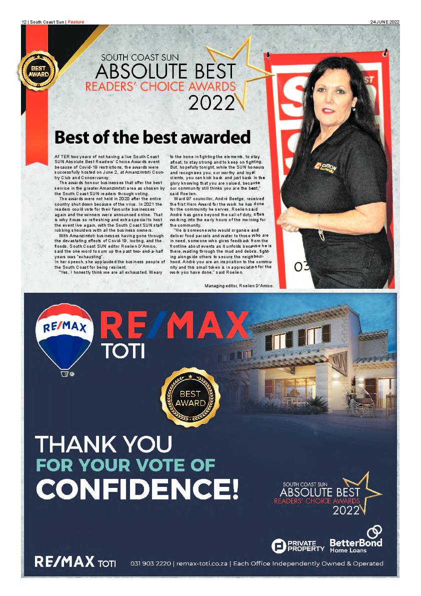 South Coast Sun 24 June 2022 page 12