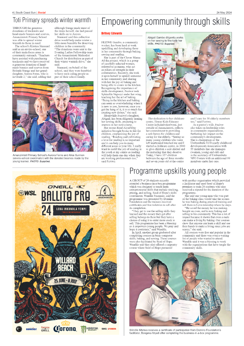 South Coast Sun 24 May 2024 page 4