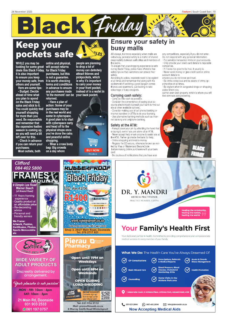 South Coast Sun 24 November 2023 page 19