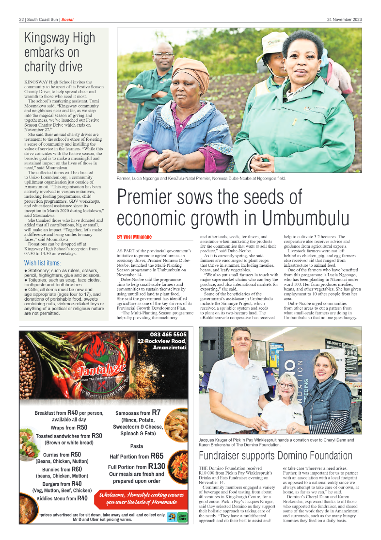 South Coast Sun 24 November 2023 page 22