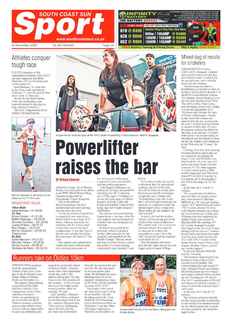 South Coast Sun 24 November 2023 page 24