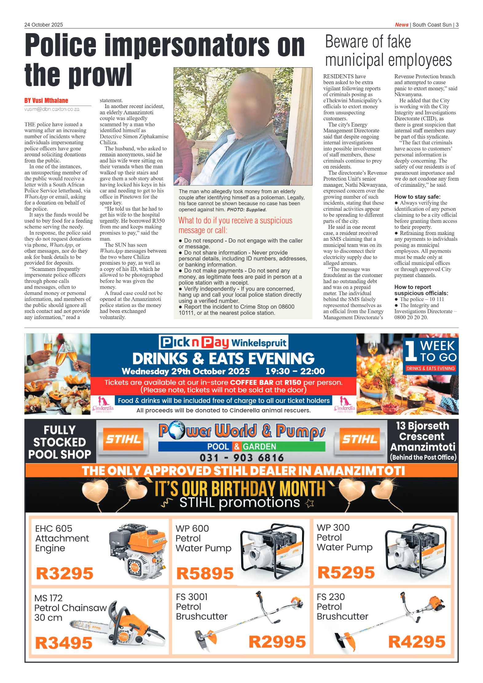 South Coast Sun 24 October 2025 page 3