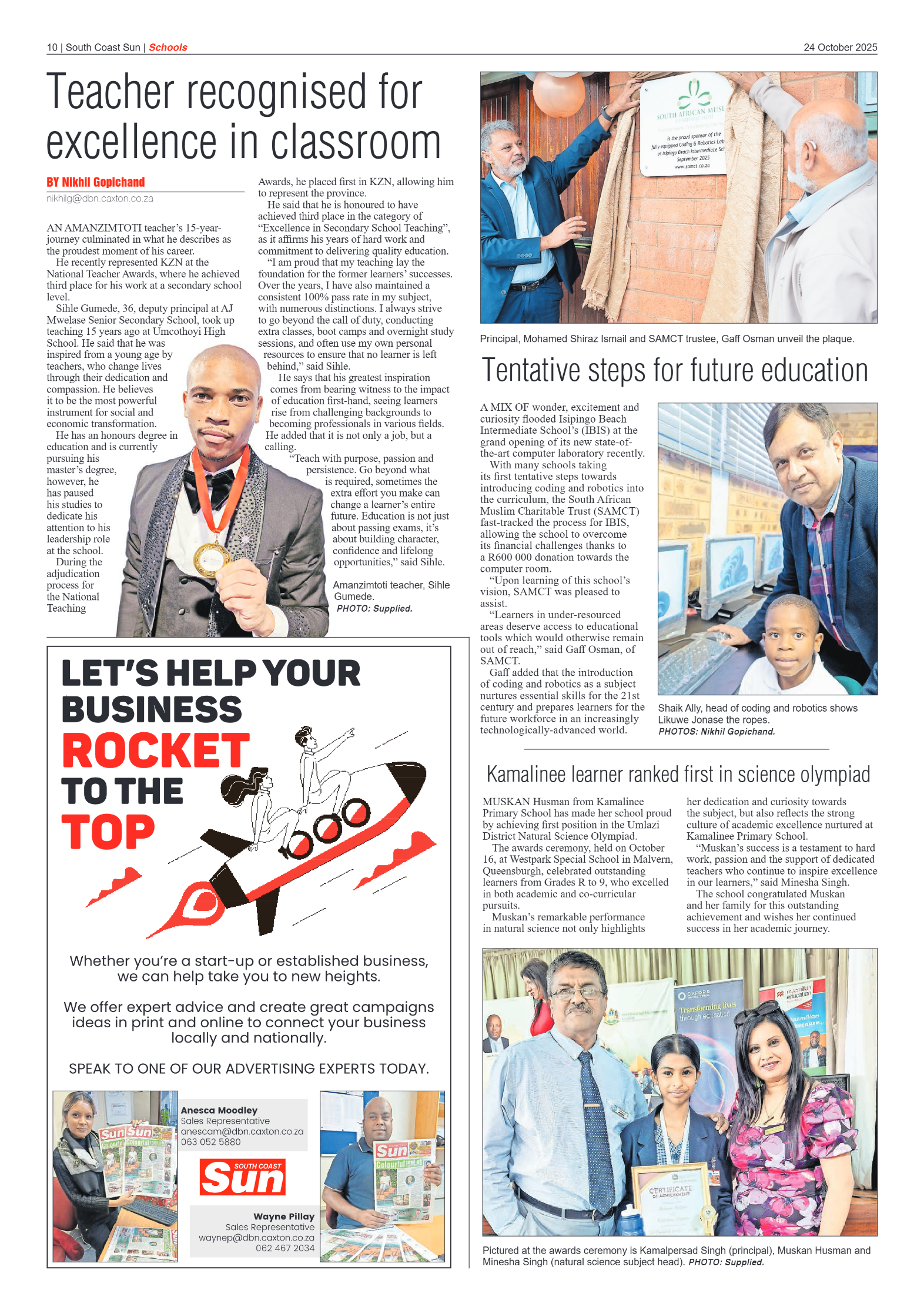 South Coast Sun 24 October 2025 page 9