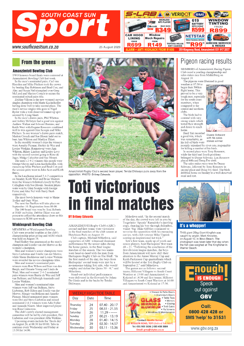 South Coast Sun 25 August 2023 page 12