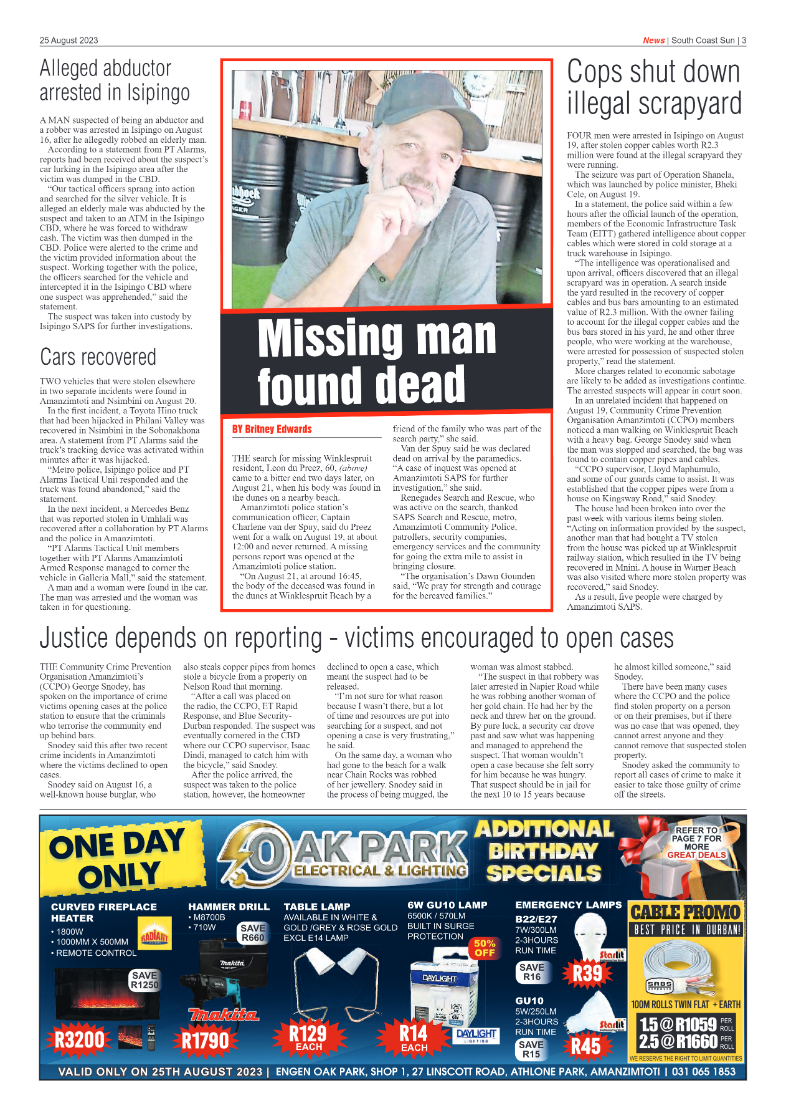 South Coast Sun 25 August 2023 page 3