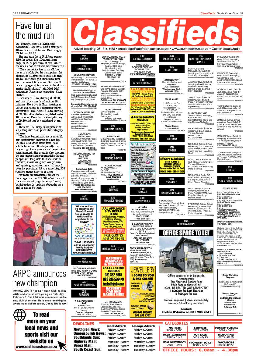 South Coast Sun 25 February 2022 page 15