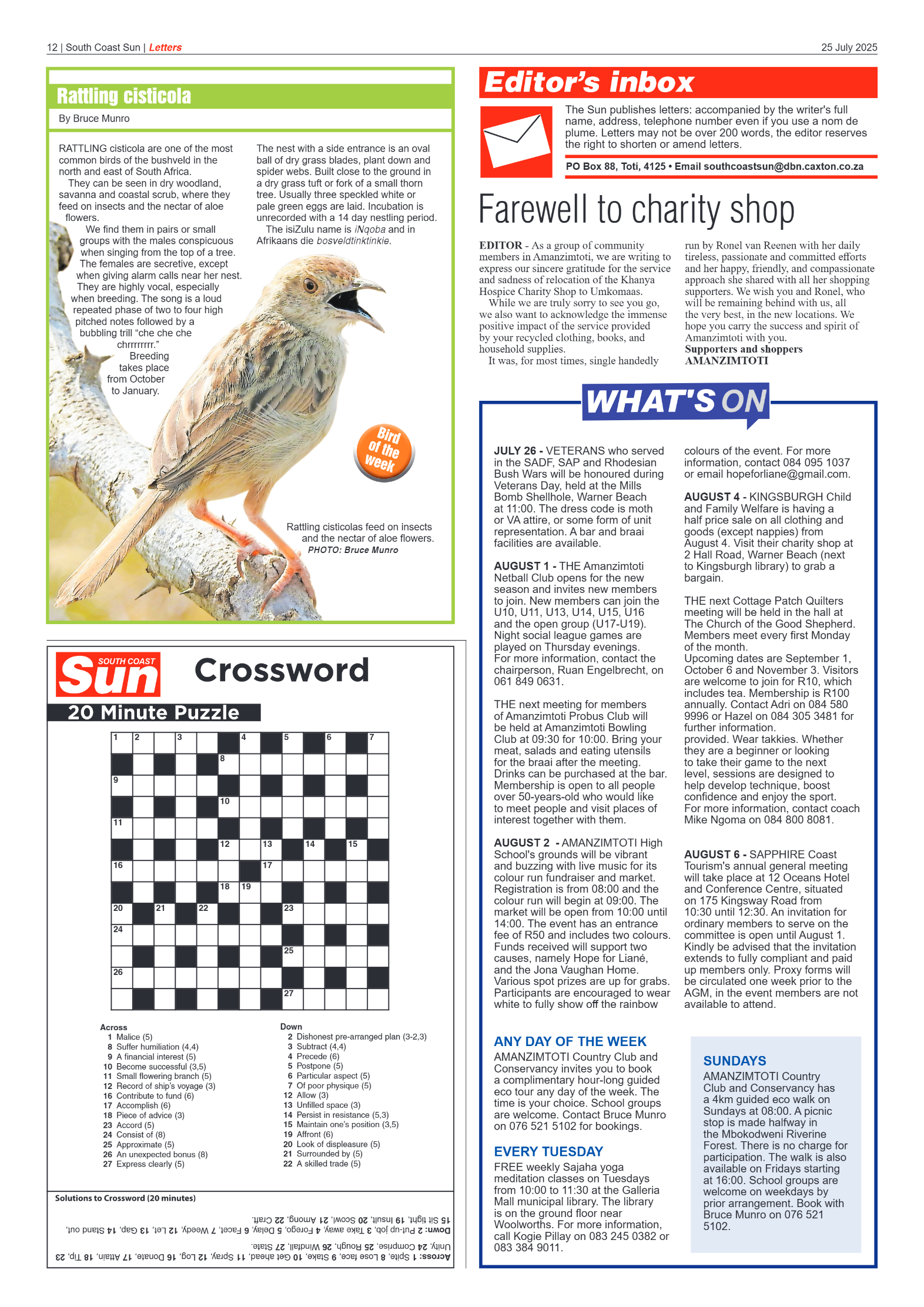 South Coast Sun 25 July 2025 page 12