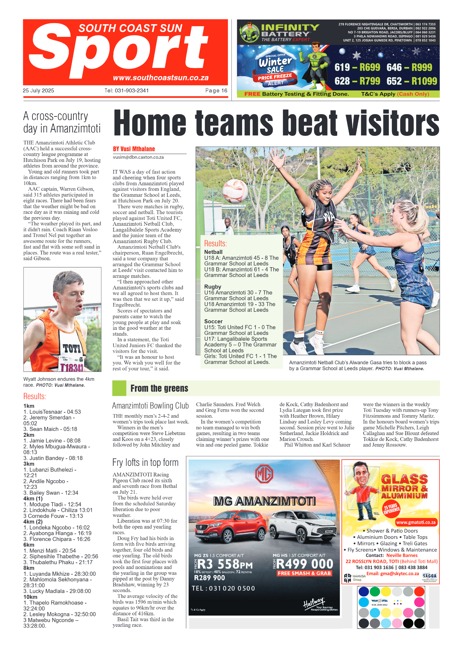 South Coast Sun 25 July 2025 page 16