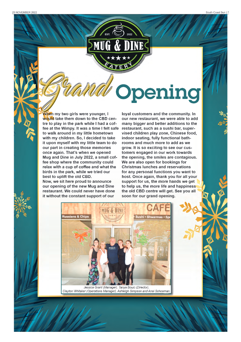 South Coast Sun 25 November 2022 page 7