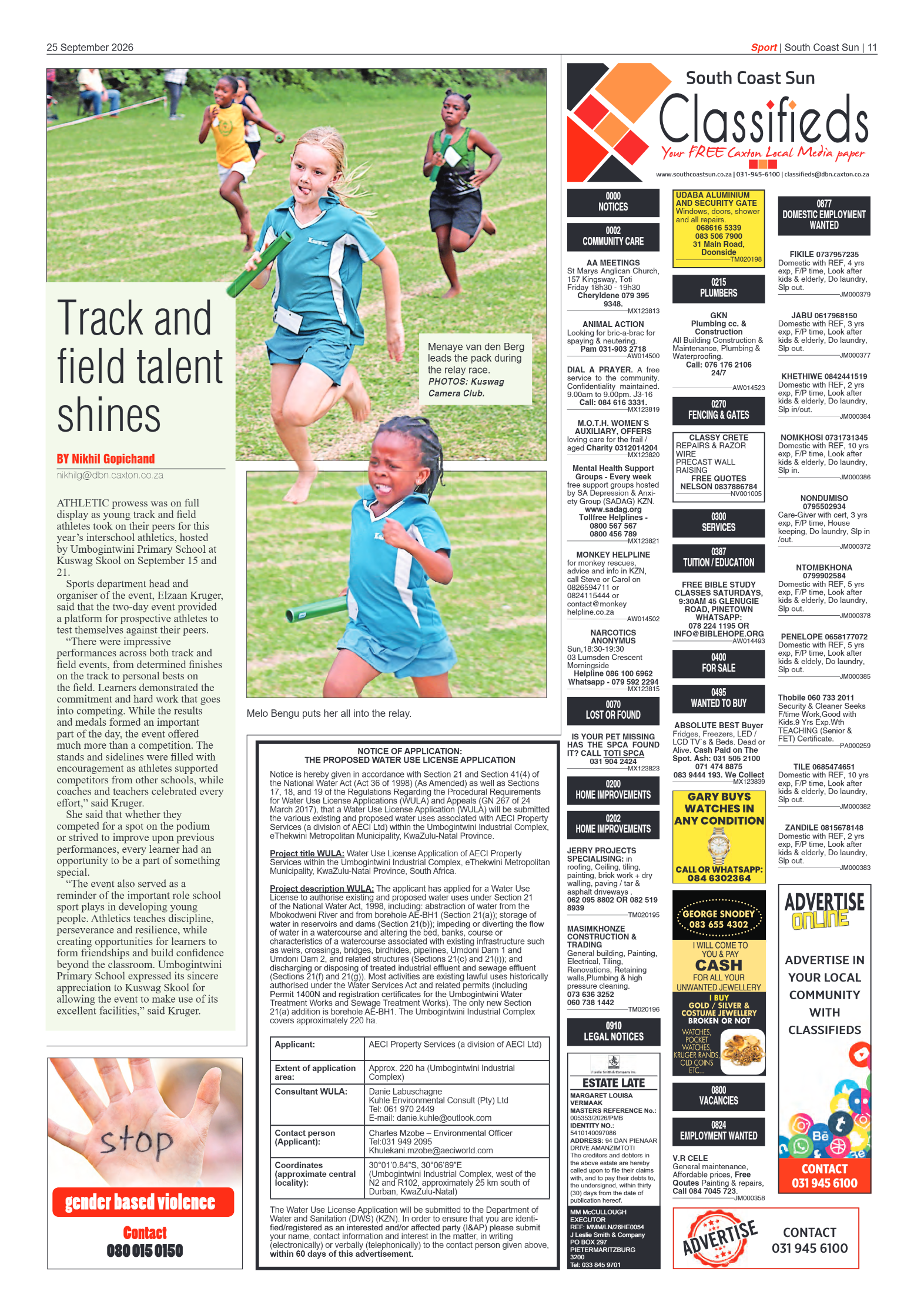 South Coast Sun 25 September 2026 page 11