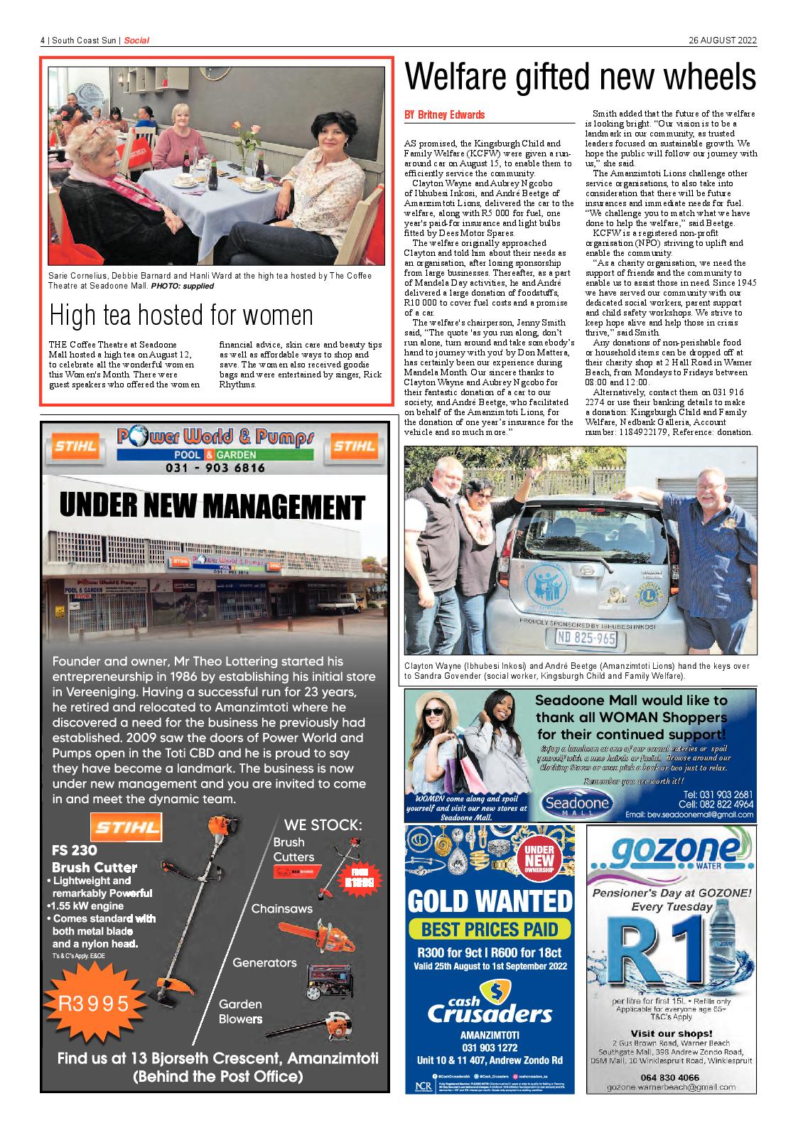 South Coast Sun 26 August 2022 page 4