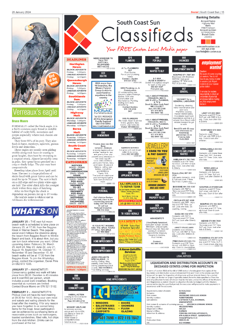 South Coast Sun 26 January 2024 page 15