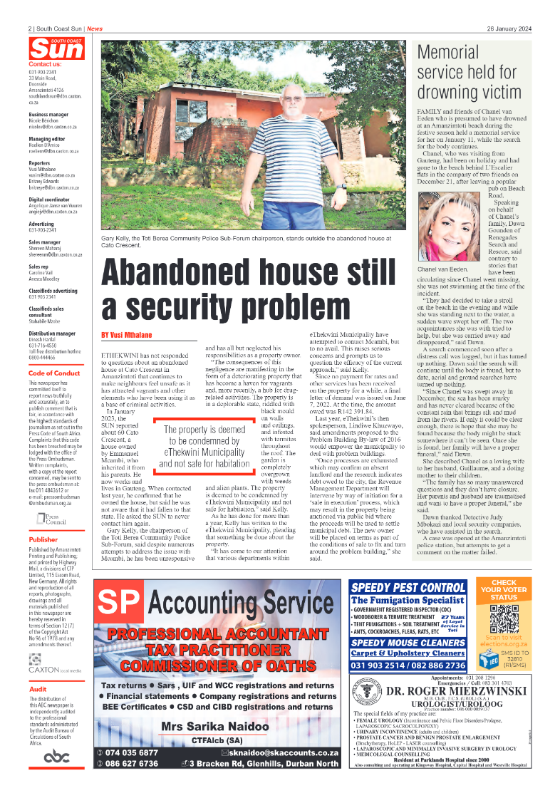 South Coast Sun 26 January 2024 page 2