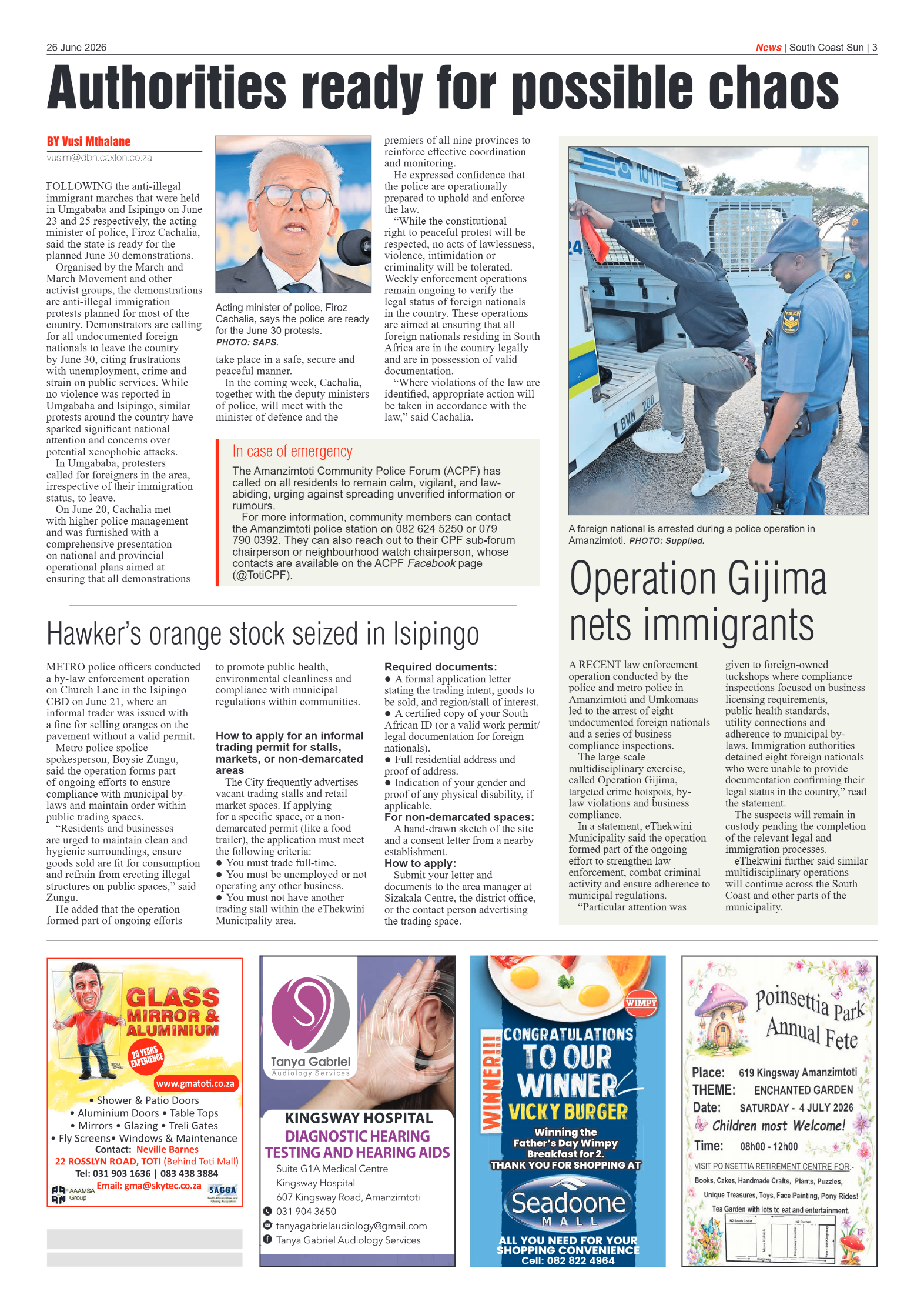 South Coast Sun 26 June 2026 page 3
